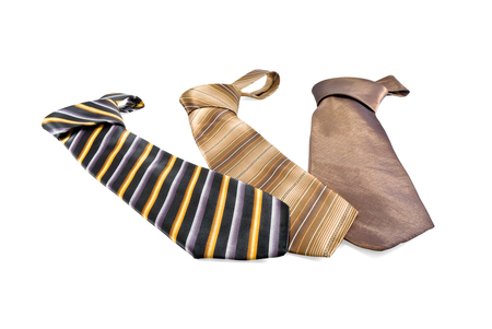 Neckties isolated on white backgroundの写真素材
