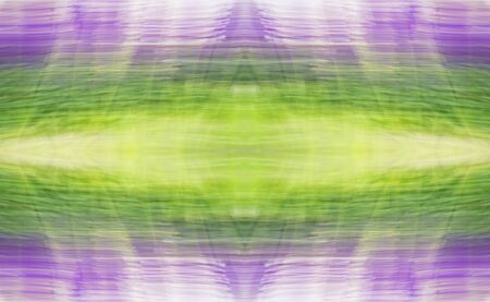 Abstract symmetrical ornamental pattern of purple, yellow and green with copy-space. Seamless textureの写真素材