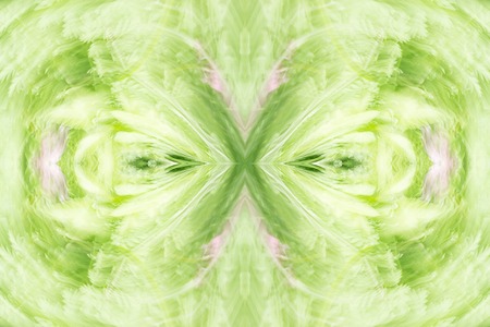 Abstract symmetrical ornamental pattern of green. Seamless textureの写真素材
