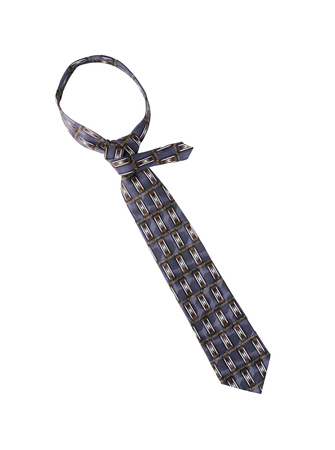 Men's necktie with knot, isolated on white backgroundの写真素材
