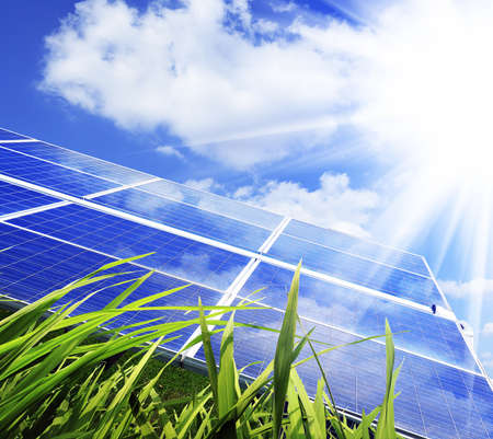 Eco power,Power plant using renewable solar energy withの写真素材