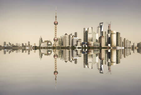 Shanghai skyline at reminiscenceの写真素材