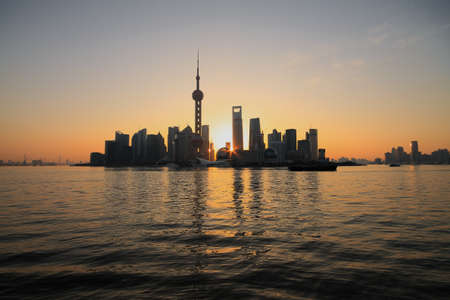 Shanghai landmark at New skyline の写真素材