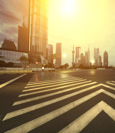 The century avenue of the scene  in shanghai,Chinaの写真素材