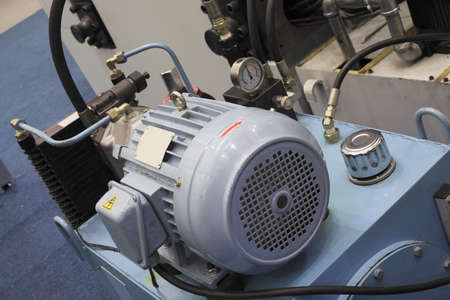 powerful electric motors for modern industrial equipment の写真素材