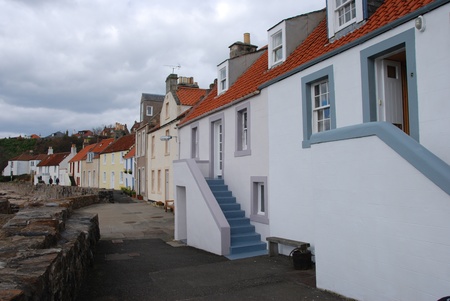 Painted Houses, Pittenweemの写真素材