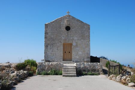 Small Chapel at Dingli Cliffsの写真素材