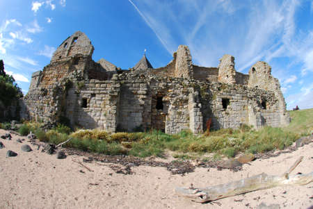 Beach and Abbeyの写真素材