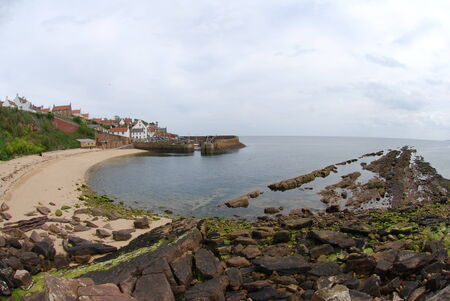 Crail Beach and Harbourの写真素材