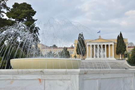 Fountain and Zappeionの写真素材