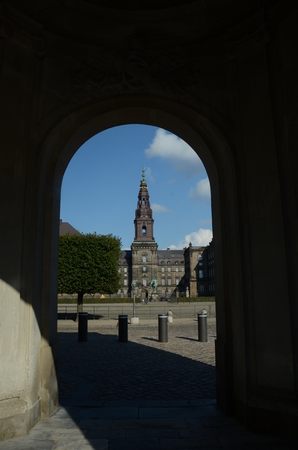 Archway to Christiansborg Palaceのeditorial素材