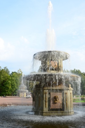 Pair of Fountainsの写真素材