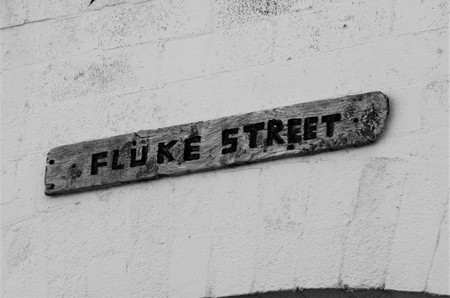 Fluke Street Signの写真素材