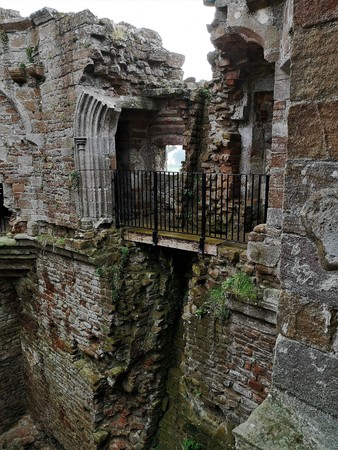 A view of the ruins of the medieval Brougham castle in Cumbria.