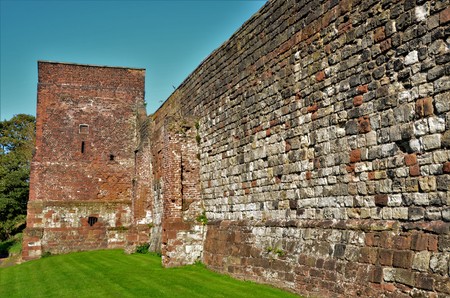 A view of the architecture and buildings of the Carlisle Castle complex in Cumbriaのeditorial素材
