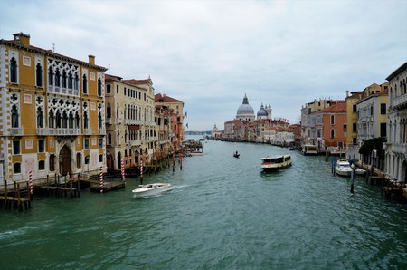 An exterior view of the architecture and landmarks of the Italian city of Venice.のeditorial素材
