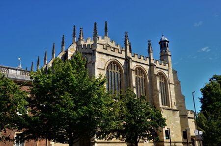 An exterior view of the architectural detail of the Eton College and chapel buildingsの写真素材
