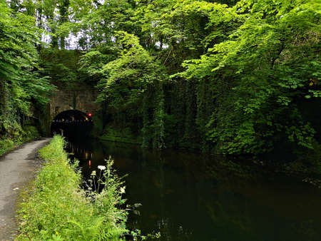 A view of the Union Canal and the Falkirk Tunnel near Falkirk in Scotland.