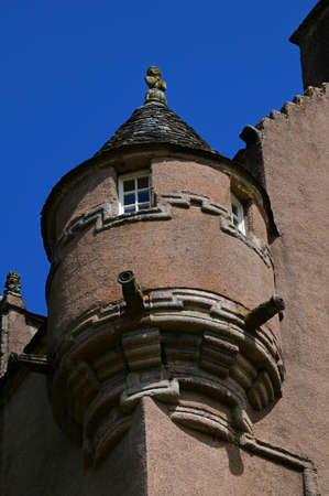 An exterior view of the historic Crathes castle building in the Royal Deeside region of Scotland.のeditorial素材