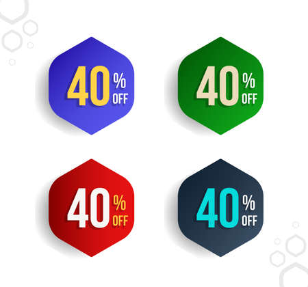 40 Percent Offのイラスト素材