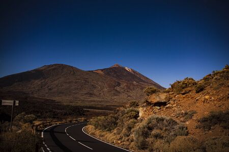 A veiw of Mount Teide on the island of tenerifeの写真素材