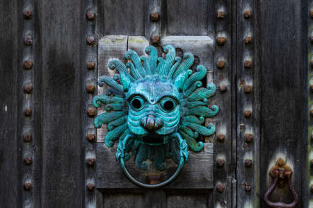 brougham hall door knocker, Penrith, Cumbriaの写真素材