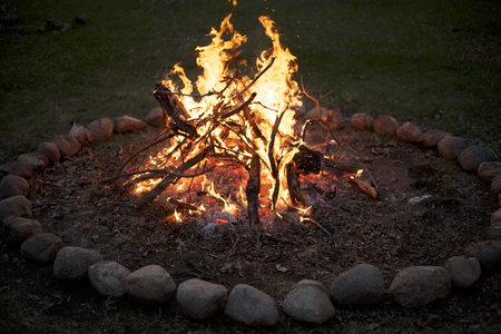 Campfire in the backyard.