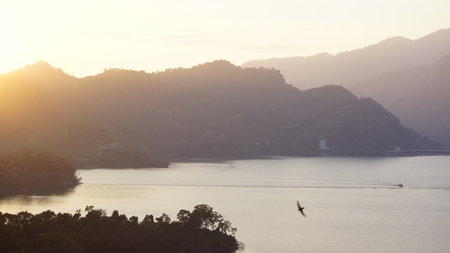Sunset on the island of Langkawi, Malaysia. Langkawi is the second largest island in Malaysia.の写真素材