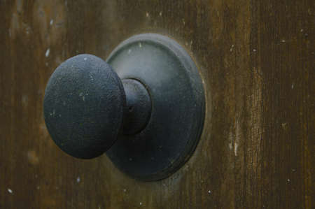 Old door detail of the door handleの写真素材