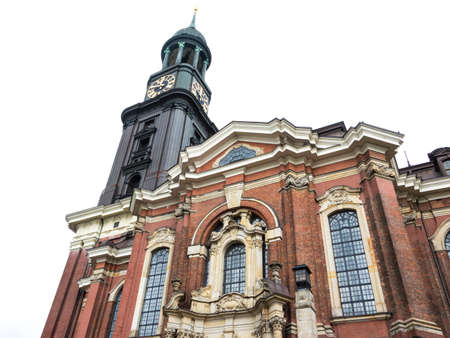 Civic clock tower Europe city gothic periodの写真素材