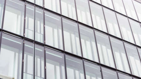 Facade of a reflex windows series, europe modern building