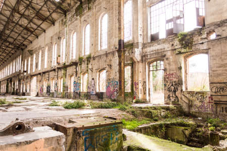 abandoned metallurgical factory waiting for a demolitionのeditorial素材