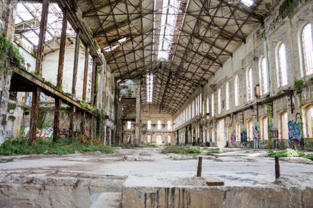 abandoned metallurgical factory waiting for a demolitionのeditorial素材
