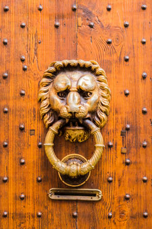 Lion Head Door Knocker, Ancient Knockerの写真素材
