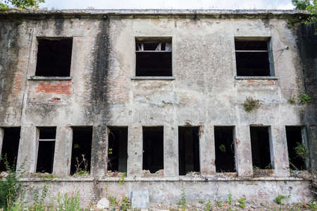 abandoned metallurgical factory waiting for a demolitionの写真素材