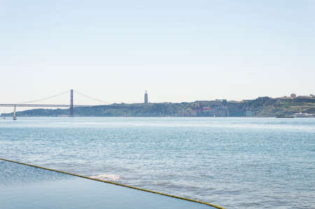 Panorama sea view of Lisbon coast, Portugalの写真素材