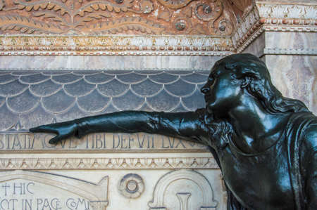 More than 150 years monumental cemetary statues, woman cries her pain