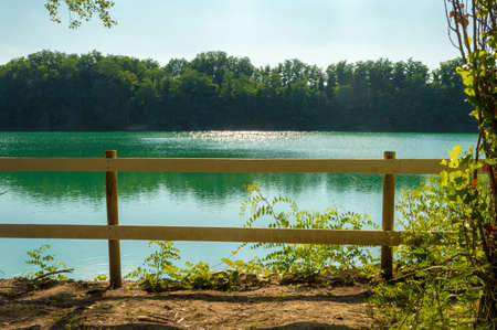 Forli, Italy, a small but beautiful lake really close to the cityの写真素材