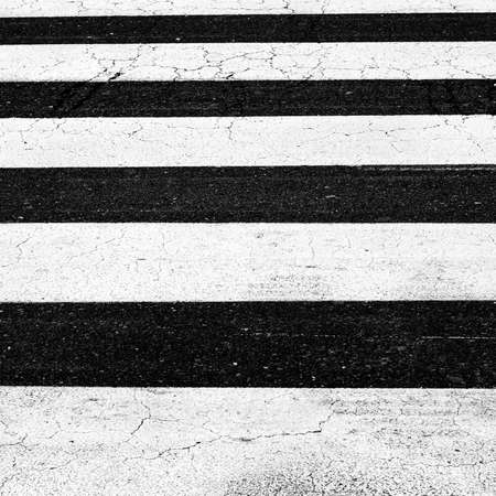 White painted pedestrian crossing on the road.の写真素材