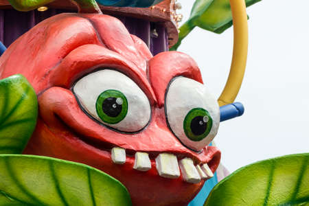 ACIREALE ITALY - FEBRUARY 26 2017: Detail of Parade float During The Carnival of Acireale on the Sicily Italy.のeditorial素材