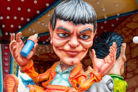 ACIREALE ITALY - FEBRUARY 26 2017: Detail of Parade float During The Carnival of Acireale on the Sicily Italy.のeditorial素材