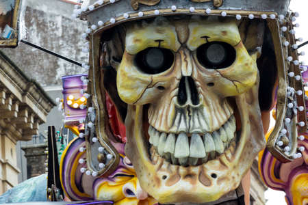 ACIREALE ITALY - FEBRUARY 26 2017: Detail of Parade float During The Carnival of Acireale on the Sicily Italy.のeditorial素材