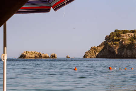 The buoy in the middle of the Mediterranean seaの写真素材
