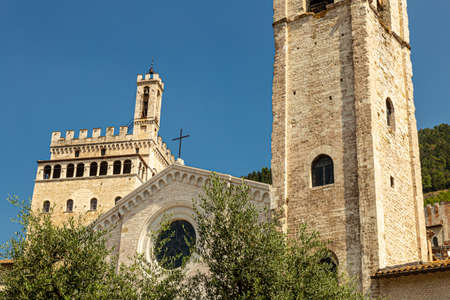 Photos of the beautiful medieval streets and houses of the Umbrian towns (Italy)の写真素材