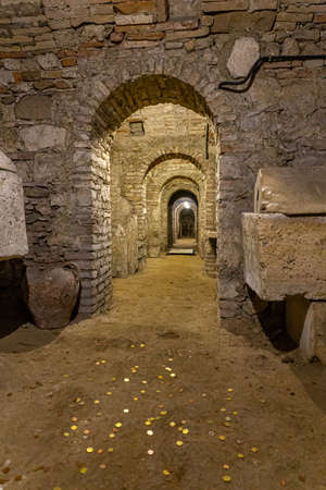Umbria (Italy): ancient underground crypts dating back to Roman times
