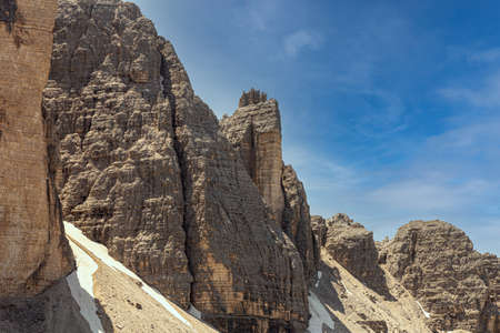 Panorama of the dolomites in Italy, ideal for landscape.の写真素材