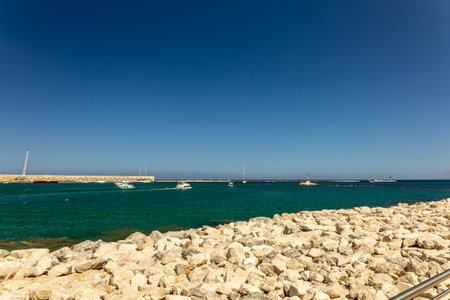 Landscape of a splendid Sicilian seaside village with its charming little portの写真素材