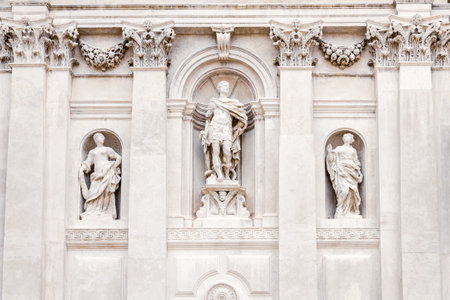marble sculptures depicting life in ancient Venetian