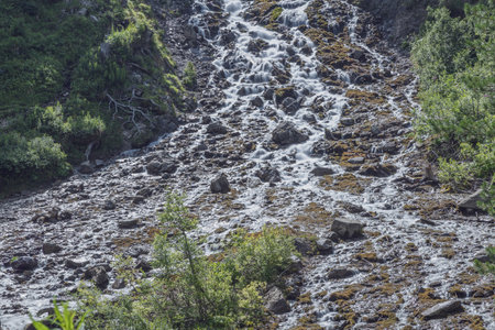 Alpine stream in the mountains of northern Italy