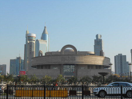 SHANGHAI, CHINA - NOVEMBER 29, 2013: View of the city skylineのeditorial素材
